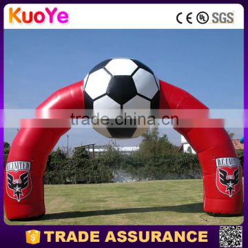 direct factory red color football inflatable finish line arch