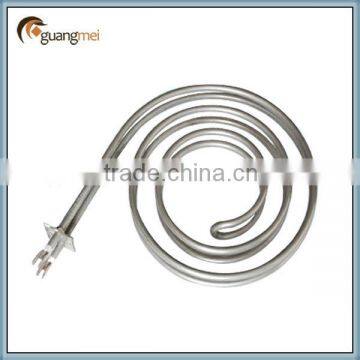 Coil tube heating element for fan heater