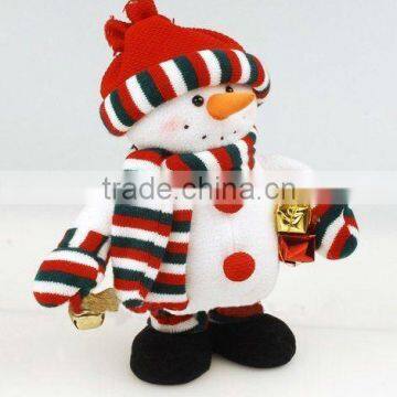 singing snowman with nodding head and moving hands