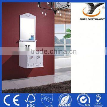 High Gloss White classic wall hung bathroom cabinets