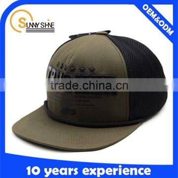 High Quality Custom 5 Panel Hats Acrylic Letter Flat Brim Trucker Hat Wholesale photo-5