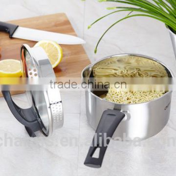 Charms induction stainless steel standing lid sauce pan milk pan