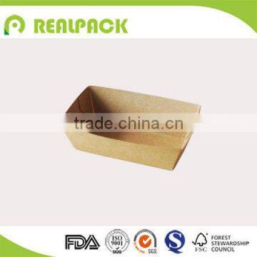 Natural brown kraft paper food tray