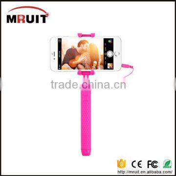 hot selling folding wired mini selfie stick bluetooth cable selfie stick monopod selfie stick