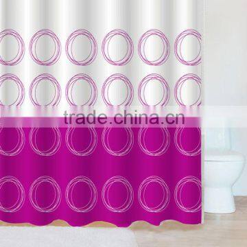 Textile 70 by 70'' purple printed Shower curtain