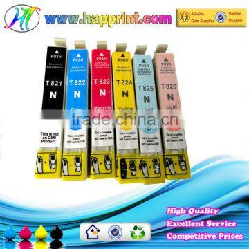 Best price high quality T821 T822 T823 T824 T825 T826 ink catridge for Epson