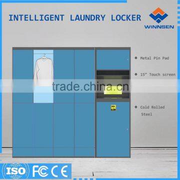 unattended self service laundry locker pay for using smart system