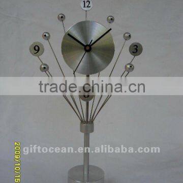 aluminum art metal desk clock,metal art crafts table clock