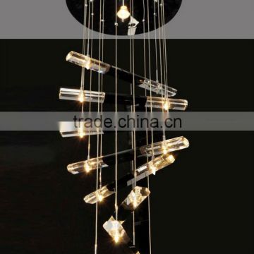 Crystal LED pendant light for hotel