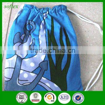 Cotton Beach Towel Backpack,folding Beach Towel Bag With Custom Logo photo-4