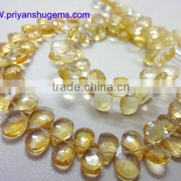 Citrine Faceted Pear