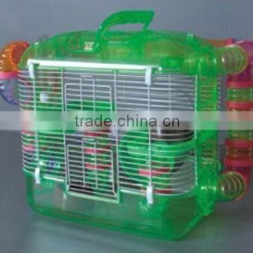 Green Hamster Cage With Tunnel From Side To Top