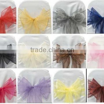 red gold black white 1 10 25 50 100 organza chair sashes plain dyed organza fabric for banquet wedding home and hotel