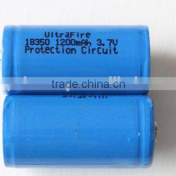 18350 li ion battery 3.7v 1200mah