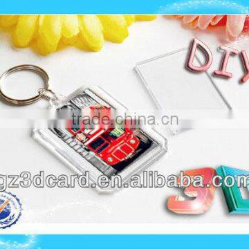 Hot sale Lenticular custom logo 3D keyrings