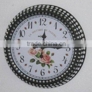 100732EA-Acrylic Diamond Metal Wall Clock