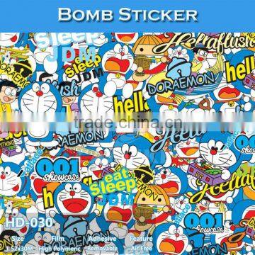 HD-034 CARLIKE Air Bubble Free Easy Clean Car Wrap Bomb Sticker Auto Body Color Sheet photo-5