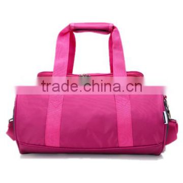 2015 latest handled women polyester colorful gym bag from china