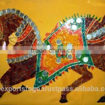 Horse cut glass painting suppliers and manufacturers