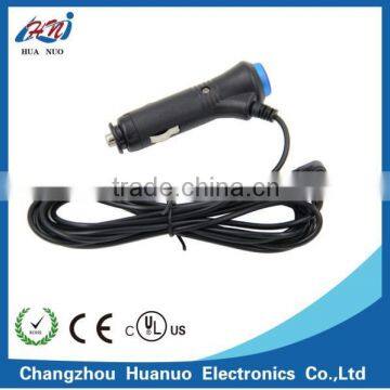 Electric Car Cigarette lighter plug with switch dc power cable