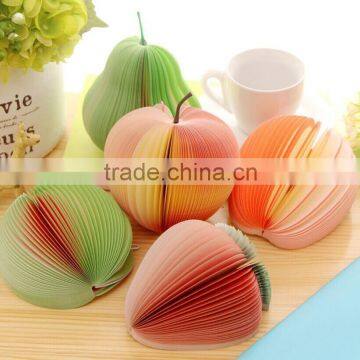 Hot sale Fruit Shaped 3D Sticky Notes Writing Paper