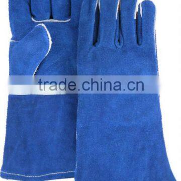 Welding Gloves, Blue Split Leather, Inside Lining