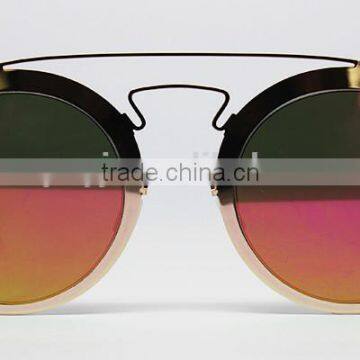 Stainless Steel Sunglasses,Fashion Pilot Round Metal Sunglasses
