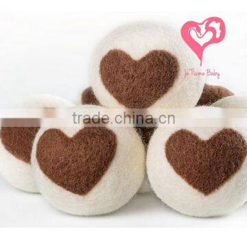 100% Premium Organic Felt Wool Dryer Balls - SOLID - No Fillers like Naturally Soften Laundry ~ Eliminate Static
