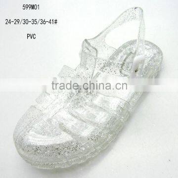 2016 PVC transparent crystal girls sandals