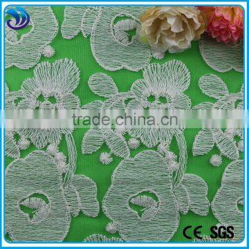 High quality net water-soluble flowers chinese computer embroidery fabric designs