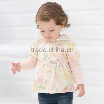 DB938 wholesale dave bella 2014 spring infant coat babi clothing chenillie jacket baby fashion outwear baby coat