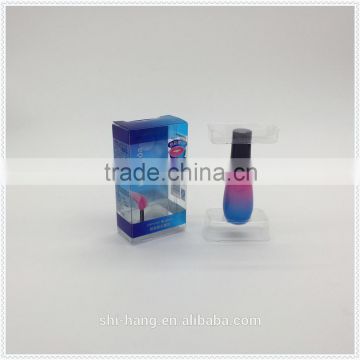 Offset color printing PET PVC plastic folding box with blister tray for lip stick bottle