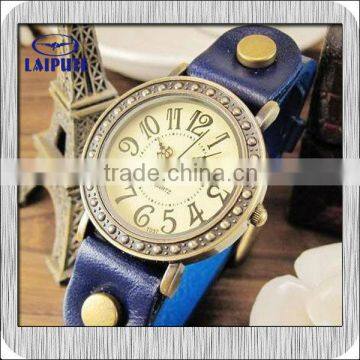 fashion pu leather strap watches ladies pu leather strap alloy case watch