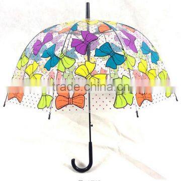 hot transparent Flower Printed POE apollo Straight umbrella