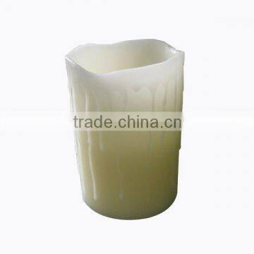 Realistic Flameless Flicking Battery Operated Decorative Dripping Wax Led Candle