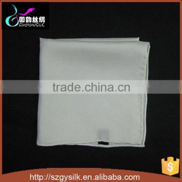 hand roll hem plain white silk scarf for painting