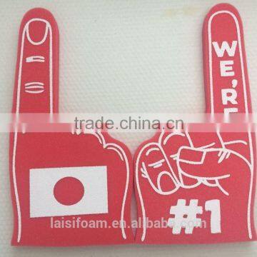 Red color one finger big foam for game cheering foam hand