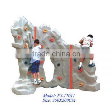 Plastic or marmoreal outdoor used rock climbing wall