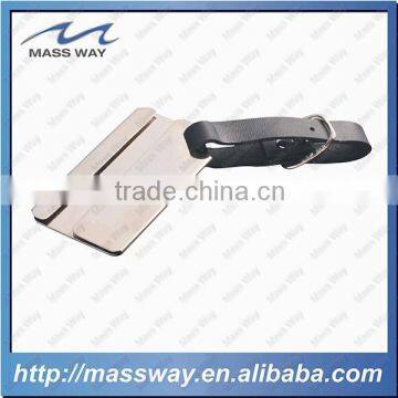 Souvenir Custom Blank Anodized Golden Aluminum Luggage Tag photo-3