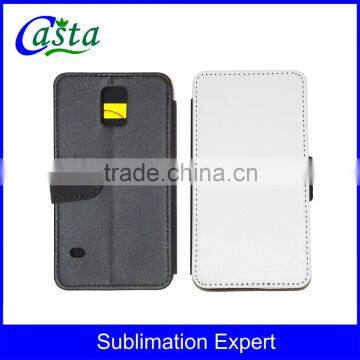 Factory price Blank Sublimation Mobile phone holster Litchi grain Sublimation phone cover for Samsung Galaxy S5