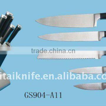 5 piece kitchen forged knife with block