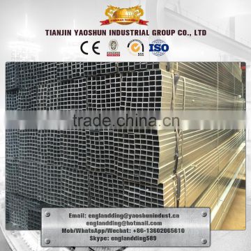 0.8mm Pre Galvanized Welded Square Steel Pipe/Tube