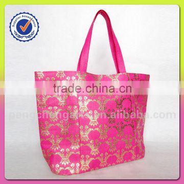 cheap paper straw bag and polyester handbags manufacturer in china