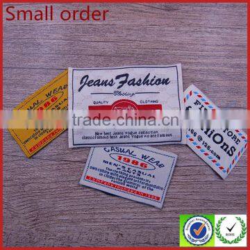 Direct factory custom white woven clothing product logo label clotjing