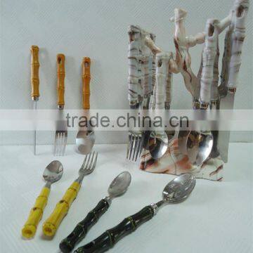 Bamboo Shape tableware cutlery with wooden handle