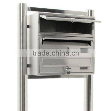 Free Standing 304 Stainless Steel Outdoor Mailboxes for Apartments 10 Boxes