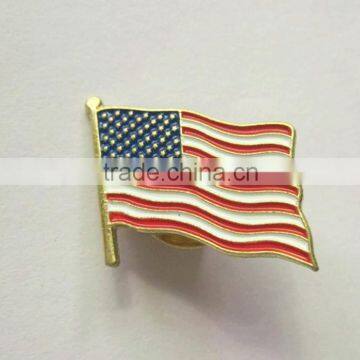 Metal national flag pin badge