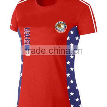 Womens American Flag Short Sleeve Tshirt