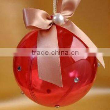 2013 christmas ornament plastic ball transparent