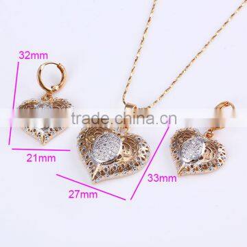 New Fashion Jewelry Set, Gold Plated Earring and Pendant Necklace Costume Jewellery, Sweet Heart Jewellery Sets photo-2